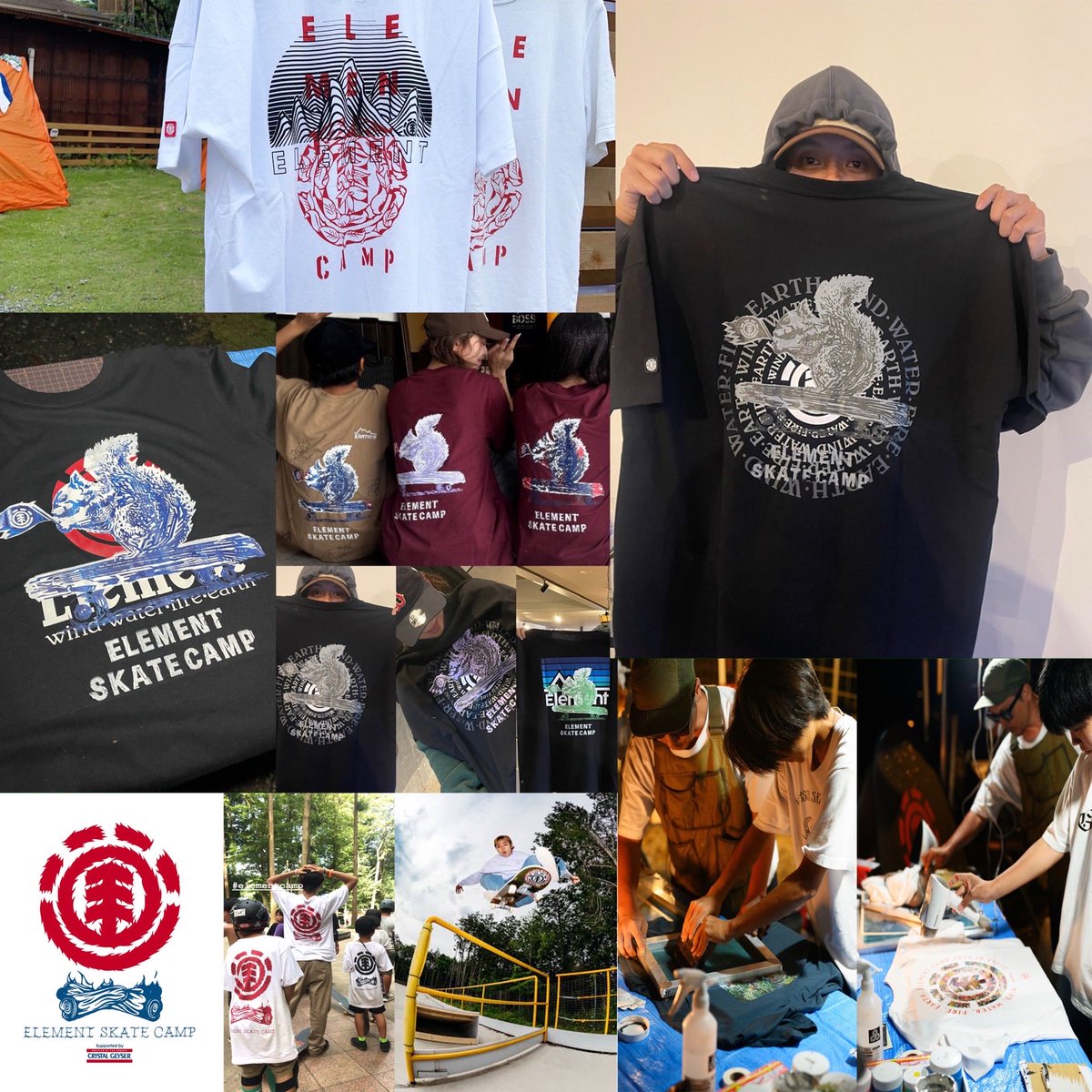Holhypaintworks's tweet photo. 昨年までこう言うデザインで、キャンプの子供達やプロスケーターにTshirtのデザインをしました。自然の中で、自分が思う面白いを、絵を通じてシェアさせてもらった。楽しいや面白いをシェアするのがSNSの良いところと思うので再投稿。ってのと、これの今年バージョン制作中。今年も楽しみです。 https://t.co/6Q2dsH6a63