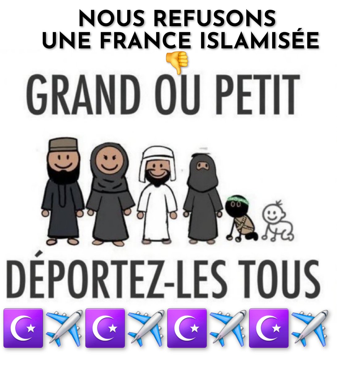 GaudinDesi746's tweet photo. LES FRANÇAIS 🇫🇷 VEULENT RESTER FRANÇAIS 🇫🇷

Nous voulons garder, notre civilisation occidentale,nos coutumes et traditions 100% Françaises, nos grands-parents ce sont battus pour ne pas parler allemand ! 

ON SE BATTRA CONTRE L'OCCUPATION ISLAMIQUE ☪️ ET, NE PAS PARLER ARABE ! https://t.co/Kl1HuxIEIW