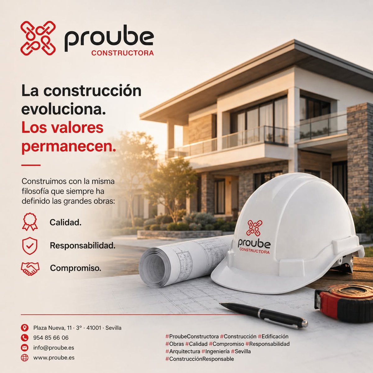 ProubeProyectos's tweet photo. La construcción cambia.
Los valores permanecen.
📍 Plaza Nueva, 11 · 3º · Sevilla
📞 954 85 66 06
📩 info@proube.com
#ProubeConstructora #Construcción #ObraCivil
#Reformas #Calidad #Compromiso #Sevilla https://t.co/ZFyNVhDwzd