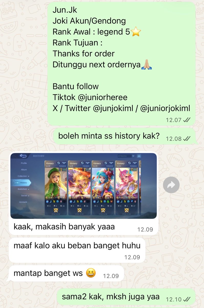 Junior JOKI ML / GENDONG JOKGEN TESTI 1000+++ tweet media