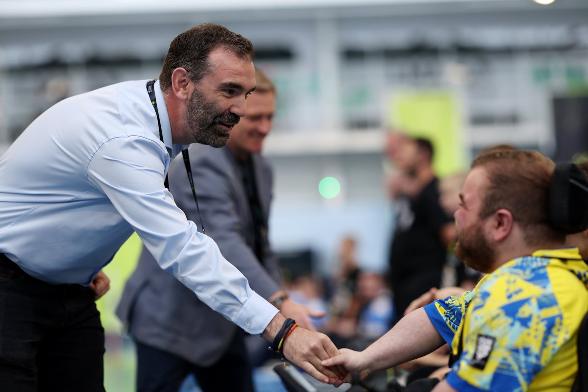 The_WFA's tweet photo. An incredible season, supported by incredible partners 💙

It was fantastic to have Mike Dunleavy from @SlaterGordonUK and Adam Walsh from the @JohnGoodGroup with us at Sunday's 2026 EE Disability FA Cup Powerchair Final, following their brilliant support throughout the 2025/26 season! 💥

📸: @GettyImages & @FA

#PowerchairFootball