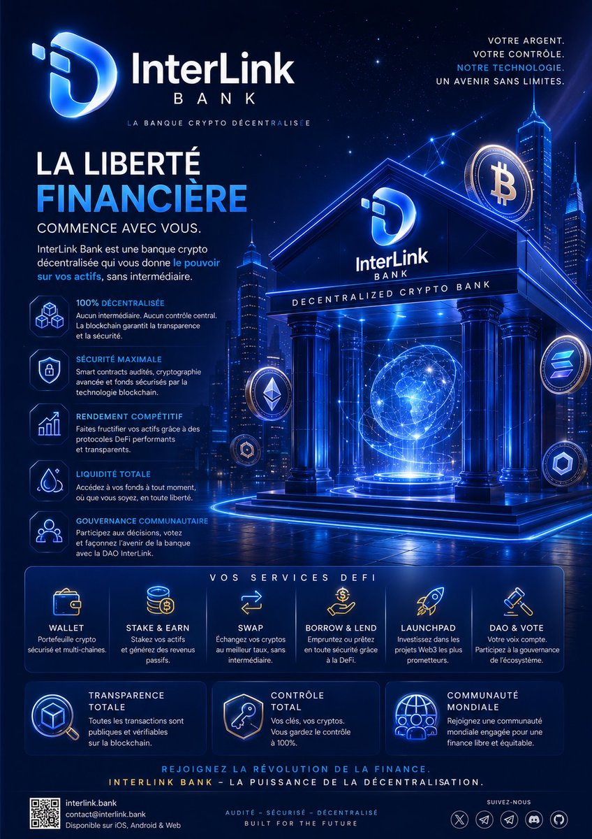 Chiamenou63's tweet photo. Interlink : plus qu'un projet de minage, c'est une banque crypto
#Interlink #ITLG #ITL https://t.co/1mqkh1jAGK