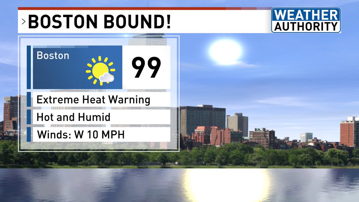EmilyWGME's tweet photo. #BostonBound πβοΈ
Another hot and humid one across Boston. Stay cool this holiday weekend. #MAwx #NewEngland https://t.co/pLO6Td3nuJ