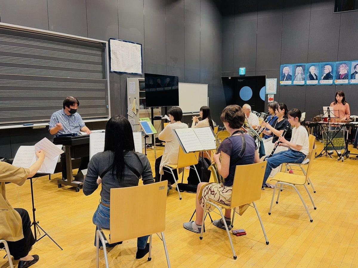 harmoniaherbert's tweet photo. 今週も演奏会に向けて練習しました🎺

写真は木管セクションとホルンパートの様子です📷✨
細かなリズムやバランスを確認しながら、一つひとつの音を大切に、本番に向けて演奏を仕上げています😊

団の雰囲気が少しでも伝われば嬉しいです♪

見学も随時受付中！
お気軽にお問い合わせください🌸 https://t.co/R225JPHmPN