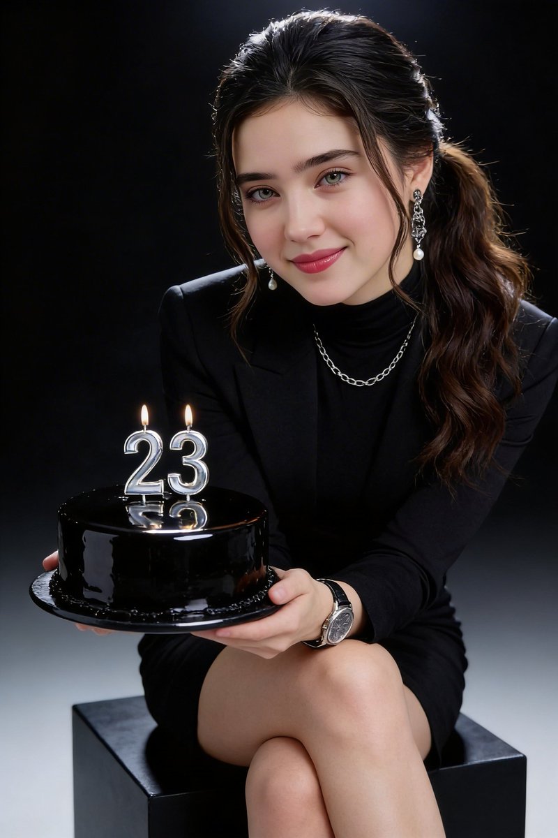 Elegant 23rd Birthday Studio Portrait