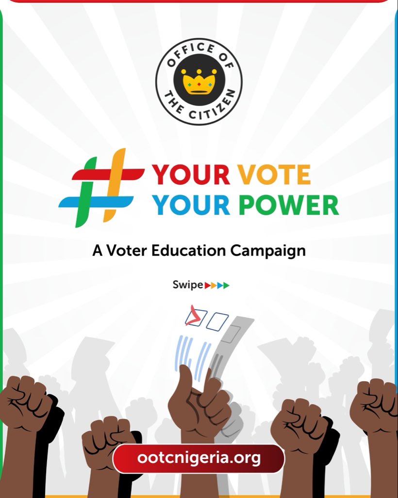 ootc_nigeria's tweet photo. NO PVC, NO VOTING! 🗳️

Your PVC is your power. Elect leaders, hold them accountable, and shape Nigeria’s future.

Your vote. Your voice. Your future.

#NoPVCNoVoting #GetRegistered #FixPolitics https://t.co/fzW62NWD9B