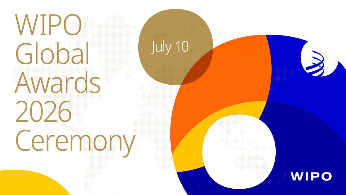 WIPO's tweet photo. 📣 Happening today: WIPO Global Awards ceremony

Be the first to know who the winners of this year’s #WIPOGlobalAwards are.

Tune in live from 11:45 a.m. (CEST): https://t.co/WsUd4g3PoU

#wipoGA https://t.co/PAn9yNpbEK