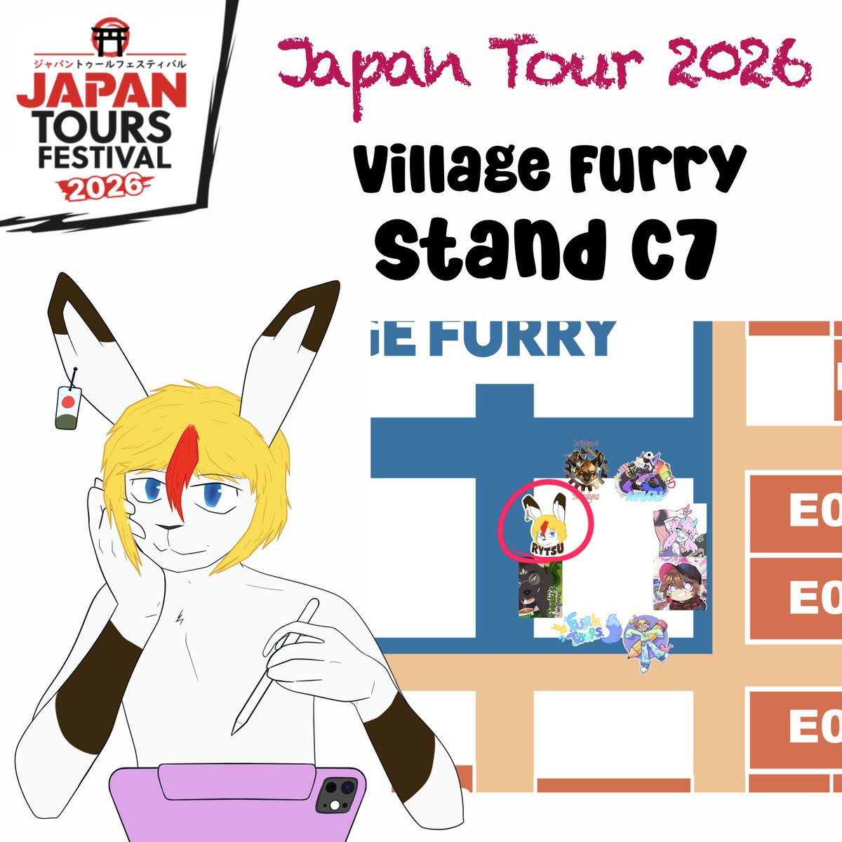 _rytsu_'s tweet photo. Hey
Je suis présent à la #JTF au village furry 
Passez faire coucou =:3 https://t.co/QfKdL3AFFM