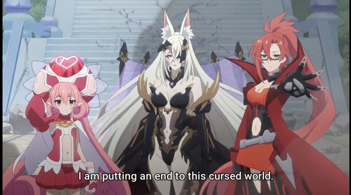 hypnscen's tweet photo. From "Princess connect! Re:dive" 2 ladies are being mind controlled by the antagonist https://t.co/Q9Pw1bo1gx