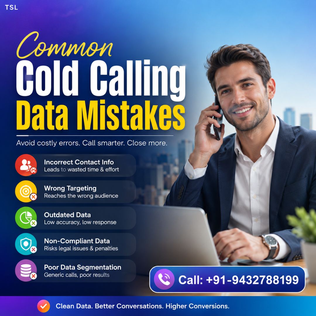 BPOLeadsVendor's tweet photo. 📞 Common Cold Calling Data Mistakes
• ❌ Outdated contacts
• 📵 Invalid numbers
• 🎯 Wrong audience
• ✅ No data verification
Quality data = better conversations & higher conversions. 🚀
#ColdCalling #BPOLeads #CallingData #LeadGeneration #Sales https://t.co/IpAKSrh07t