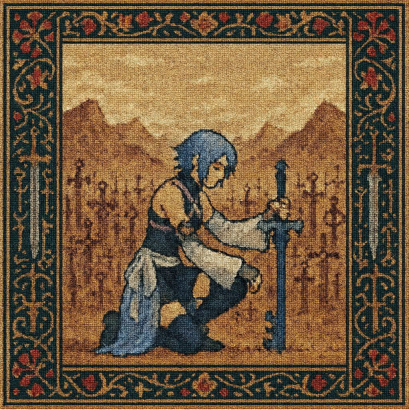 Jokerzon91's tweet photo. Medieval-style AI pictures thread 🧵 #8
Longing for a world that is no more 🫂
She remembers her fallen comrades before the war ⚔️
Generated with #bingimagecreator
#AI #AIart #AIillust #AIイラスト #Aqua #KingdomHearts #Keyblade #War #tapestry https://t.co/kNeLj2uWVB