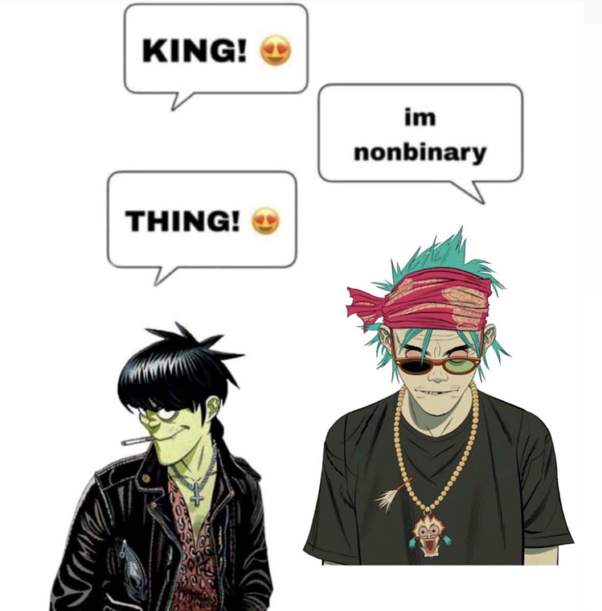hydrogenbomb560's tweet photo. just rediscovered this image i made the day they announced 2D as nonbinary #2doc https://t.co/c9dMjiX7di