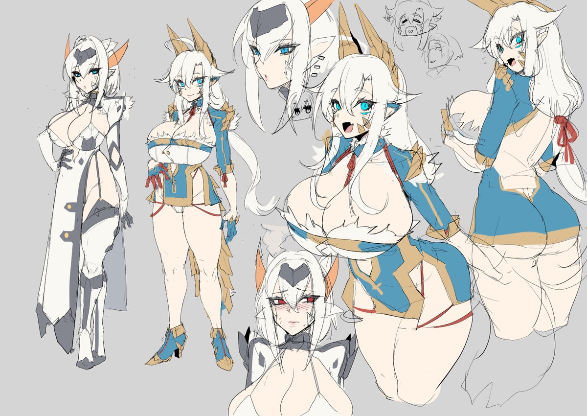 Funeyaa's tweet photo. 昔描いたジンオウガ擬人化、久しぶりに描き直すことにしました https://t.co/RBwN9jZWPX