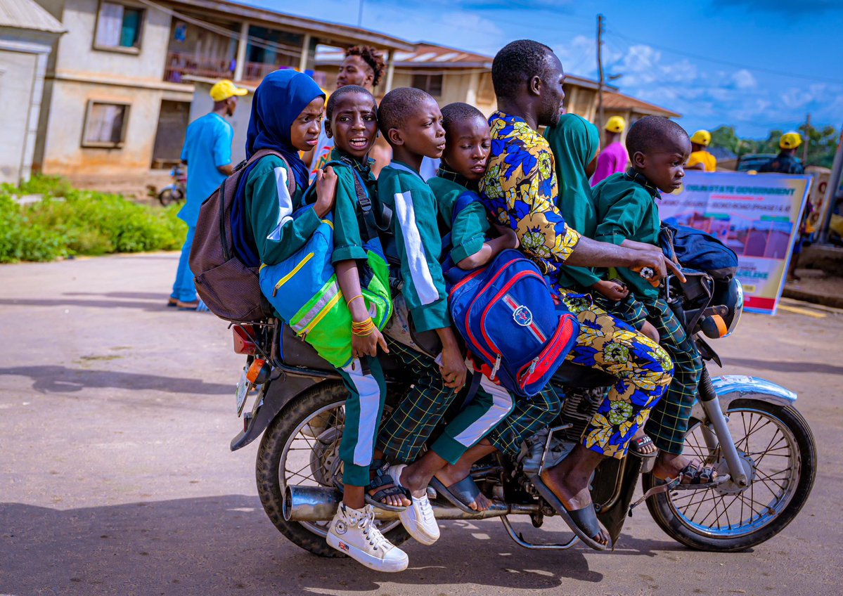 OkissPixel's tweet photo. A picture worth a thousand words.

Yesterday in Ejigbo, I witnessed a scene that made me pause and reflect. One father, one motorcycle, and a heart big enough to carry the future of several children. https://t.co/alJ6zT07kF