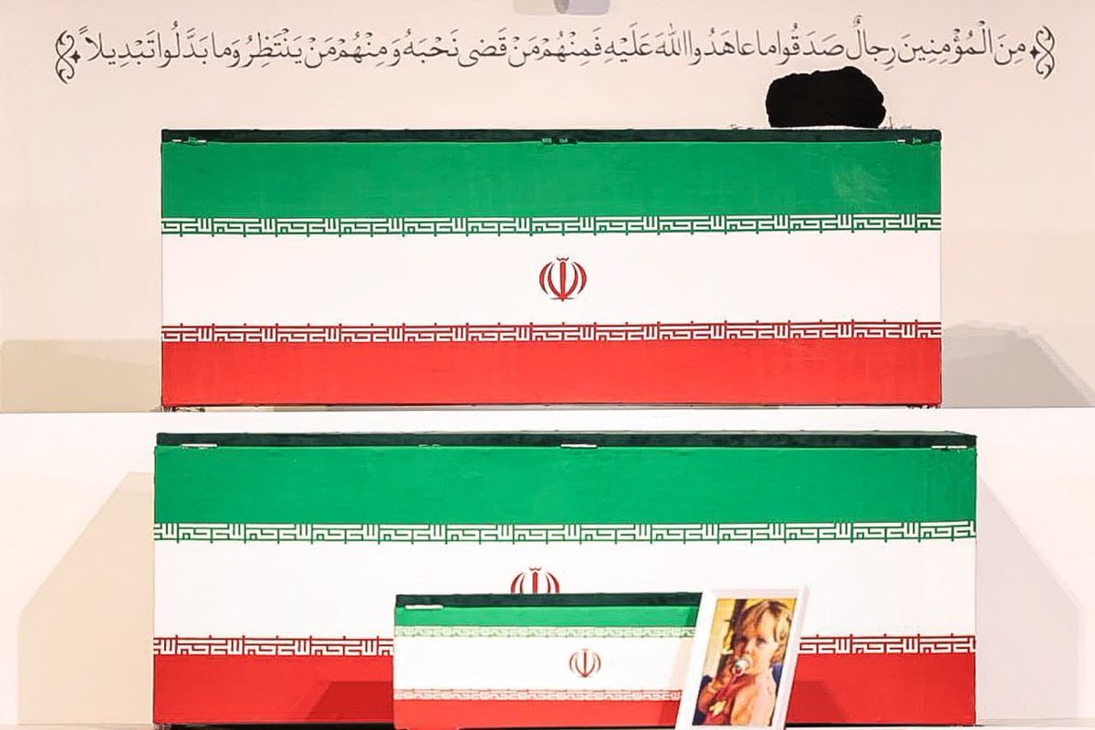 ichmumbai4's tweet photo. Frames of the pure bodies of the martyred Leader, Imam Sayyid Ali Khamenei, and his martyred family members, as foreign delegations and dignitaries pay their respects at the Tehran Mosalla, July 3, 2026 https://t.co/6rd7DQtDuN