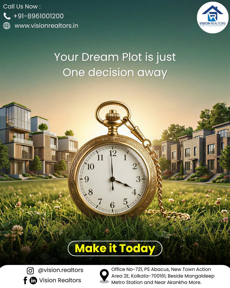 visionrealtors's tweet photo. Time is ticking on finding the perfect plot for your family's future! ⏳
Secure your dream land today and build the life you've always imagined. 🏡✨
📞 +91-8961001200
🌐 https://t.co/IgOyvW6sVH
#VisionRealtors #DreamPlot #NewTownKolkata #RealEstateKolkata #BuildYourDream https://t.co/KcshELGbx3