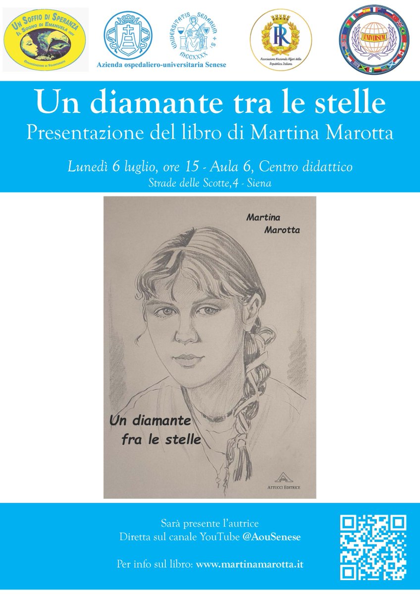 AouSenese's tweet photo. Presentazione del libro “Un diamante tra le stelle” di Martina Marotta

✍️ https://t.co/OwFT6zXdme https://t.co/Fy99nlKI0u