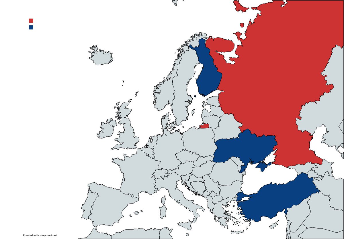 Latlantista's tweet photo. La Finlandia, Paese NATO che confina con la Russia, ha cambiato le proprie leggi per permettere il trasporto e lo stanziamento di armi nucleari sul proprio territorio (altra grande conquista geopolitica del criminale Putin).

È una scelta strategica assolutamente logica: basta osservare la mappa dell’Europa.

A sud abbiamo la Turchia, Paese molto peculiare ma che rimane un membro NATO che mantiene armi nucleari americane sul proprio territorio.
Al centro c’è l’Ucraina che avrebbe tutte le possibilità e il diritto di divenire un Paese nucleare.
Infine, a nord c’è la suddetta Finlandia.

Si va a creare dunque uno schermo protettivo strategico non convenzionale contro la Russia in Europa. Se non fosse per la questione bielorussa (che comunque andrà risolta), sarebbe tutto perfetto.