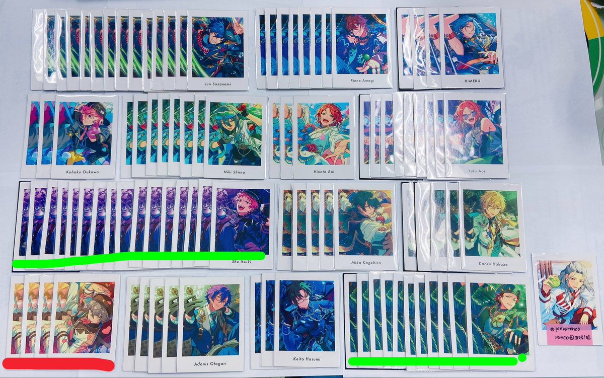 pinkyrenco's tweet photo. 【交換】 あんスタ ぱしゃっつ Vol.6

譲：画像1〜3

求：6A 凪砂

🟥赤線は🟩緑線より同数含む交換

3〜郵送交換希望
※都内手渡しは要相談
お気軽にご相談ください。

よろしくお願いいたします。 https://t.co/p5I6Ap3gkJ