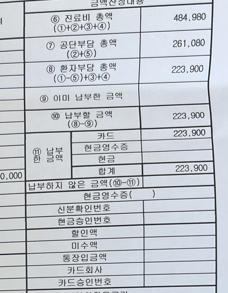 rhfy004's tweet photo. 시발 레전드 진료비 하아 https://t.co/aep9KeIA7B