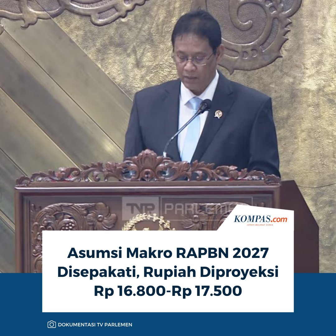 kompascom's tweet photo. Baca di sini: https://t.co/W6dgBrWquZ
Pemerintah bersama DPR mulai mematangkan arah kebijakan fiskal untuk 2027 melalui pembahasan pendahuluan Rancangan Anggaran Pendapatan dan Belanja Negara (RAPBN).
~KR #RAPBN #PertumbuhanEkonomi https://t.co/yuHpJNEbb8