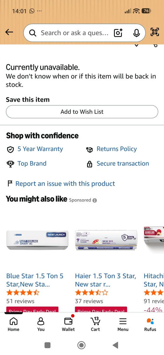 salil_u's tweet photo. Bought a Hisense AC on Amazon with a 5 year warranty, but @Hisense_IND refuses to honor it, claiming it must be mentioned on the invoice (Amazon invoices never mention product warranty!). https://t.co/nrJ4YIJZti
@HisenseGlobal @HisenseIntl @jaagograhakjago @jagograhakjago HELP https://t.co/D13RhB2wt5