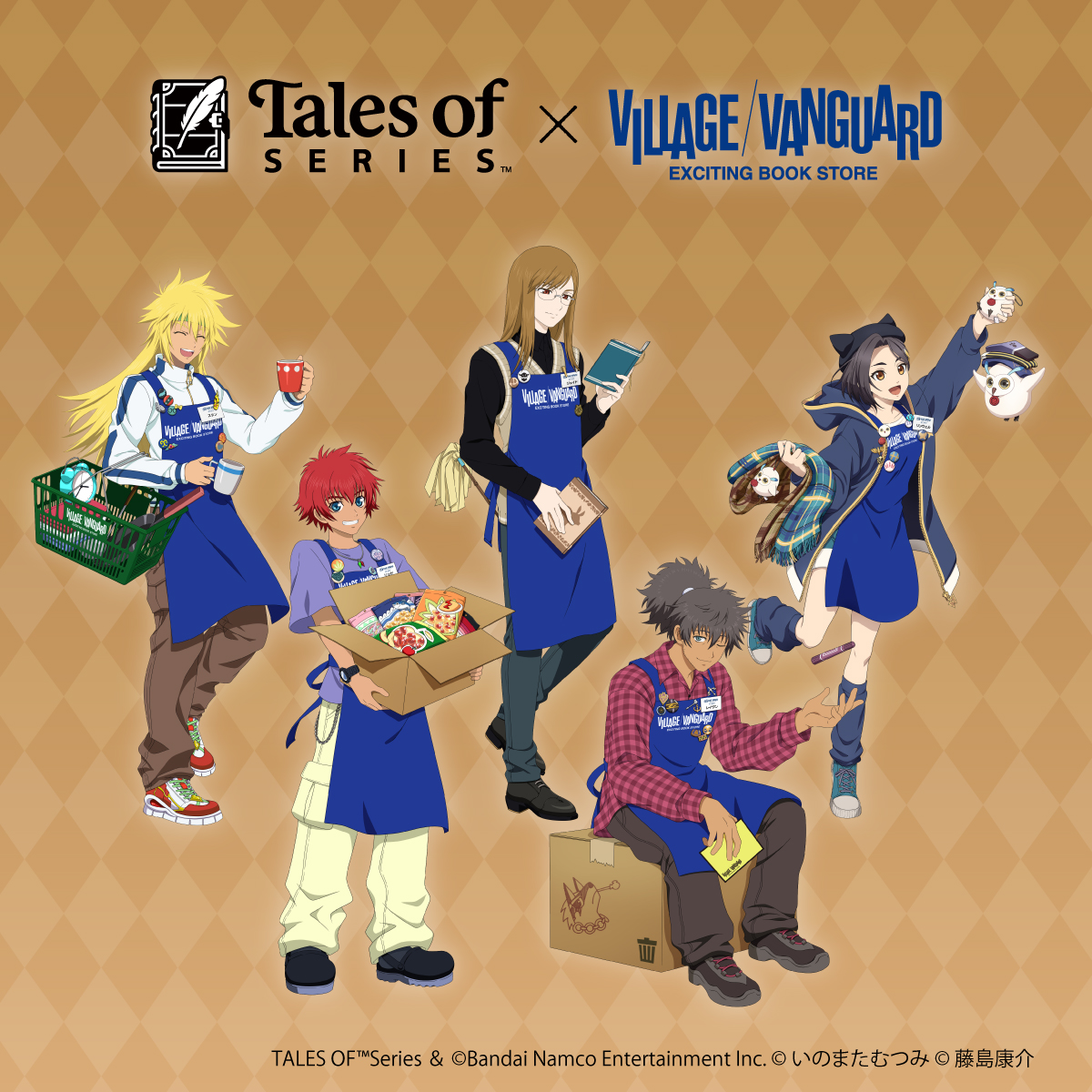vv__official's tweet photo. 『テイルズ オブ』シリーズ × ヴィレッジヴァンガード限定コラボグッズ第4弾（PART1＆PART2）の店頭販売が決定！

📅2026年7月4日（土）
販売店舗のオープン時より順次発売開始！

▼販売店舗・特典情報などの詳細はこちら！
https://t.co/UV4OgwQuDg https://t.co/4PahvJOeZn