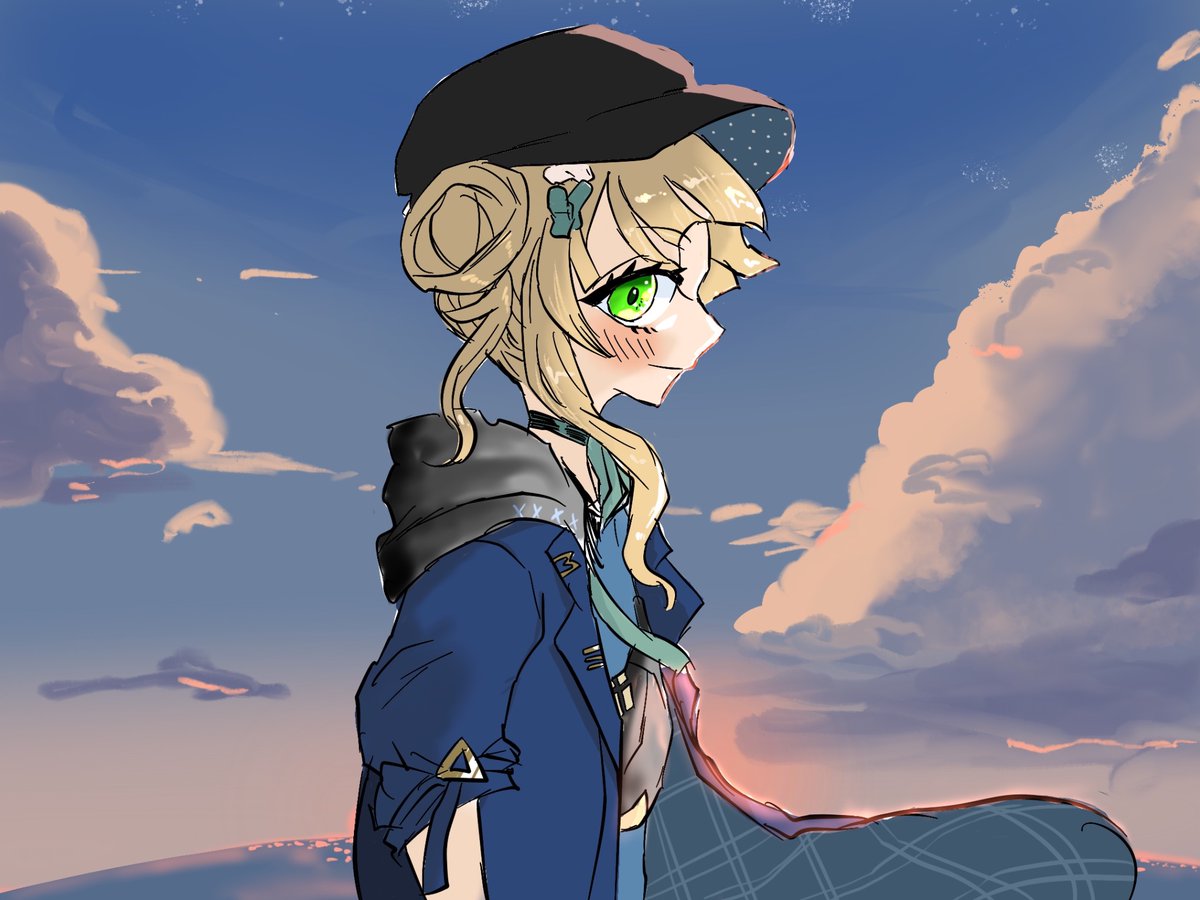 らくがきろこ 夏の夕暮れ