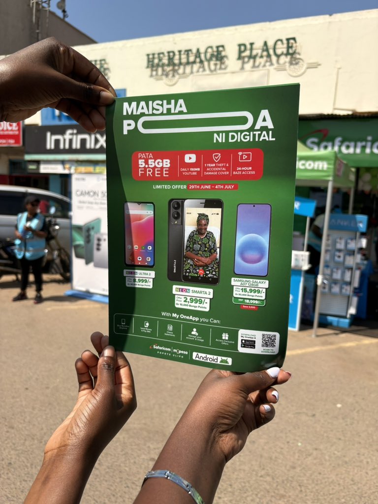 MbaituFM's tweet photo. Mambo ni mwecheche hapa Machakos Safaricom PLC shop
Enenthi nomanekwatia mithinzio na simu sya thooa munini✅
#Maishapoanidigital
#Mbaitufm https://t.co/nuPVZAqK6q