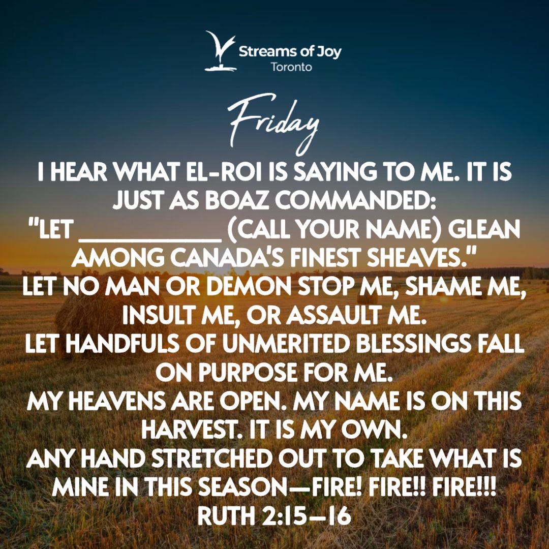 SOJToronto's tweet photo. SPEAK INTO YOUR FRIDAY!🔥

What God cannot do does not exist!!!

#NSPPD
#7amfireprayers
#PastorJerryEze 
#StreamsofJoyToronto🇨🇦 
#StreamsOfJoyInternational https://t.co/jWeH8IvEB8
