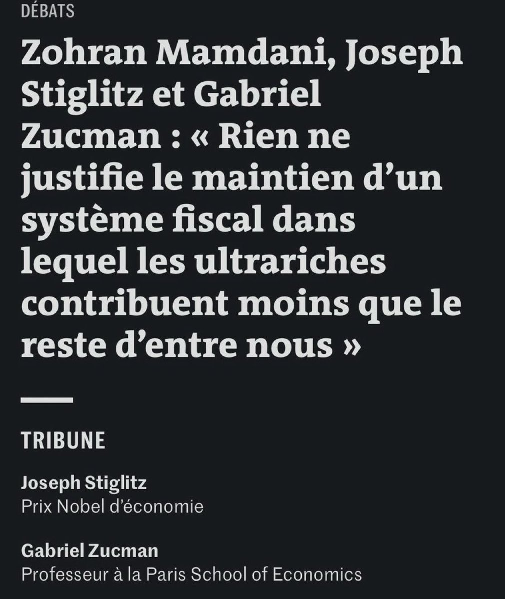de_chardin's tweet photo. Les insoumis ne sont pas seuls

Le mondialement célèbre prix nobel d’économie Joseph Stiglitz, Gabriel Zucman et des dizaines d’économistes réputés sont d’accord

« Rien ne justifie le maintien d’un système fiscal dans lequel les ultrariches contribuent moins »

#melenchon2027 https://t.co/KsqL8bH2Au