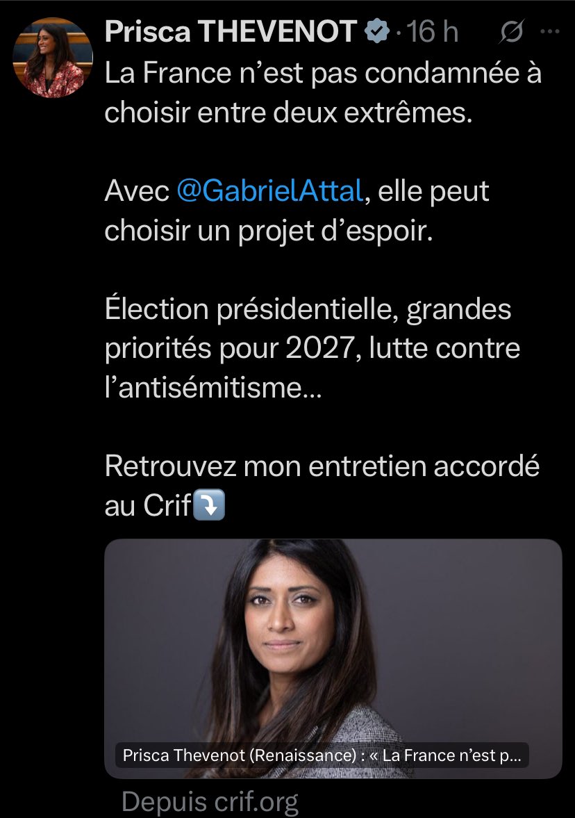 BMoon_bee's tweet photo. Le programme de Gabriel Attal et des macronistes : Israel et le CRIF !!! 

Il est temps de voter pour la séparation du CRIF et de l’état !!! https://t.co/t4AC5oh6MI
