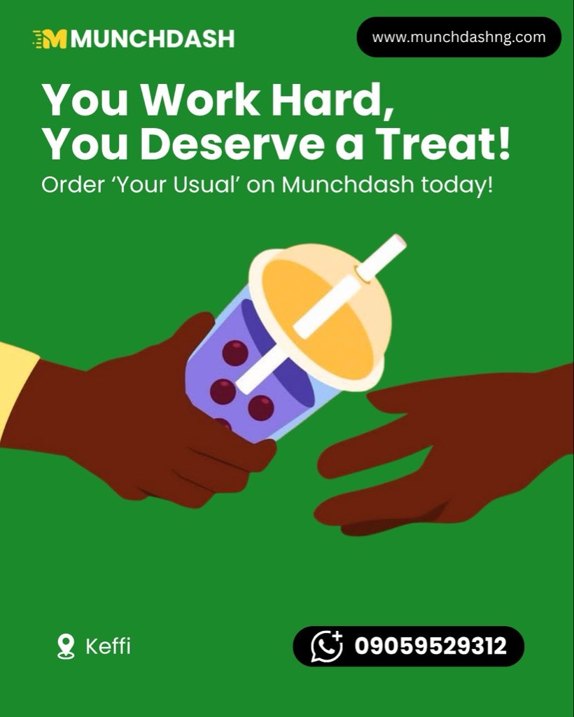 munchdash's tweet photo. Before you spend your entire salary, set a little bit aside to reward yourself for all the work you've put in!

Order your usual on
Munchdash 💚

#viral #trending #explora #kitchen #food https://t.co/Uv5UGRT8za