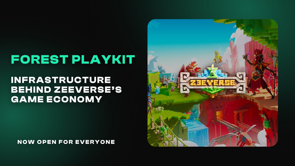 ProtocolForest's tweet photo. The proven infrastructure behind @ZeeverseGame, one of Web3's most developed game economies, is now open to every builder on @BNBChain🌲   

Got a game idea?  Build it, integrate Forest Playkit, and your game is on-chain with a full token economy from day one. 

No smart contracts. No backend.  

The GameFi2.0 infrastructure is live👀  

Details 👇