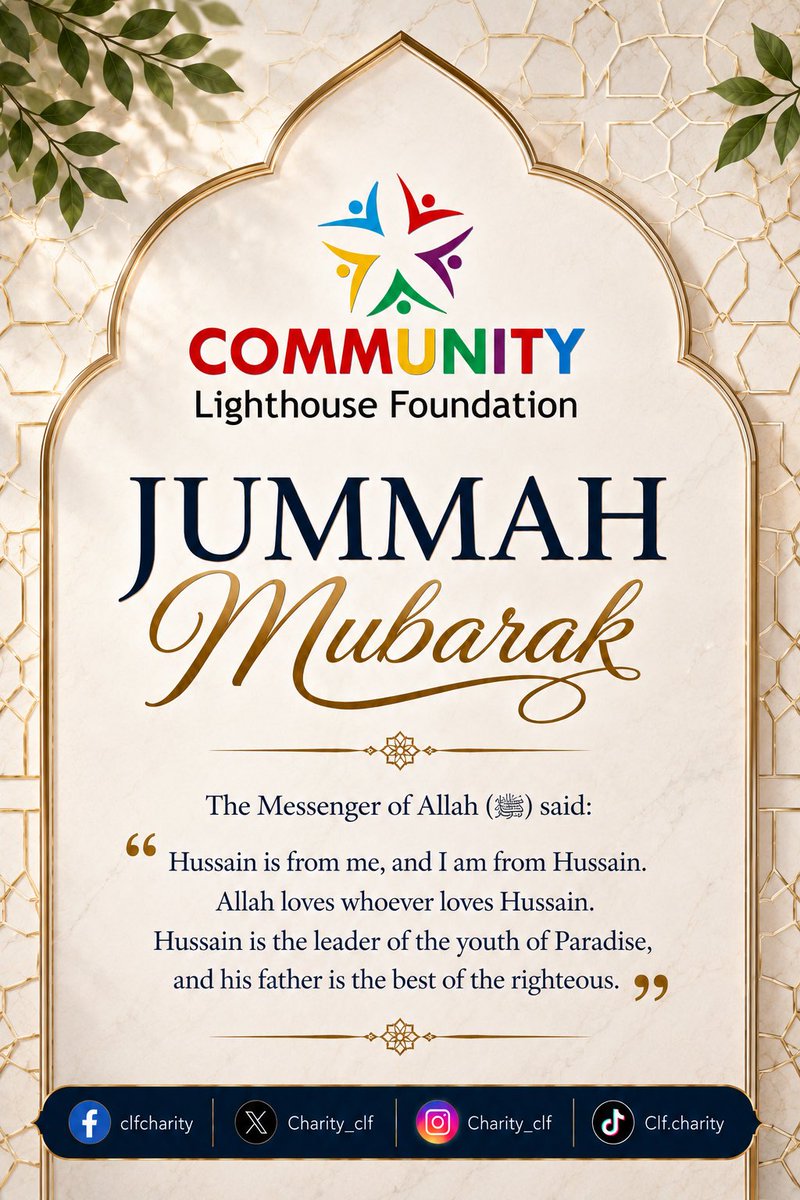 Charity_CLF's tweet photo. Jummah Mubarak https://t.co/ij0gGk9DA7