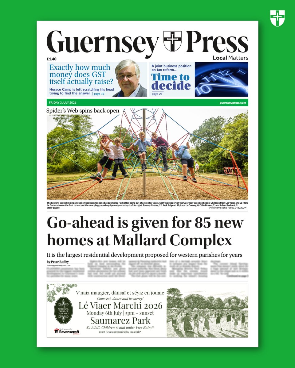 GuernseyPress's tweet photo. Friday’s Press 🗞️ https://t.co/Q3Ygj3Kju4
