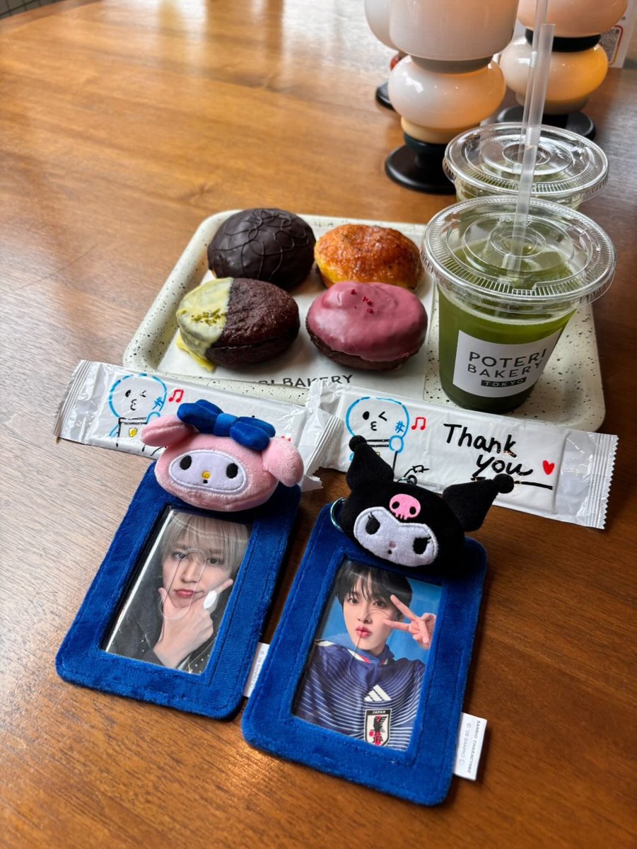 PoteriBakery's tweet photo. お客様から頂いたお写真のご紹介です！✨

#JO1 河野純喜くんがご紹介してくださった席で、４種セットを召し上がる🩷
大人気です！
お席は予約できませんが、ドーナツはインスタDMにてお取り置き可能です✨ https://t.co/awErGOn03u