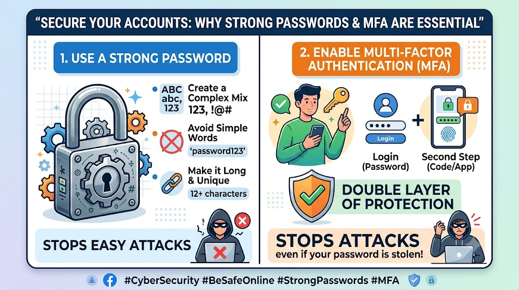 twistersolution's tweet photo. TechTip Friday- Password sharing puts your personal and company data at risk. Shared passwords are easily leaked or stolen, making it simple for cybercriminals to access sensitive information. Protect your accounts, maintain accountability, and avoid security breaches. https://t.co/ioVjRkhuUs