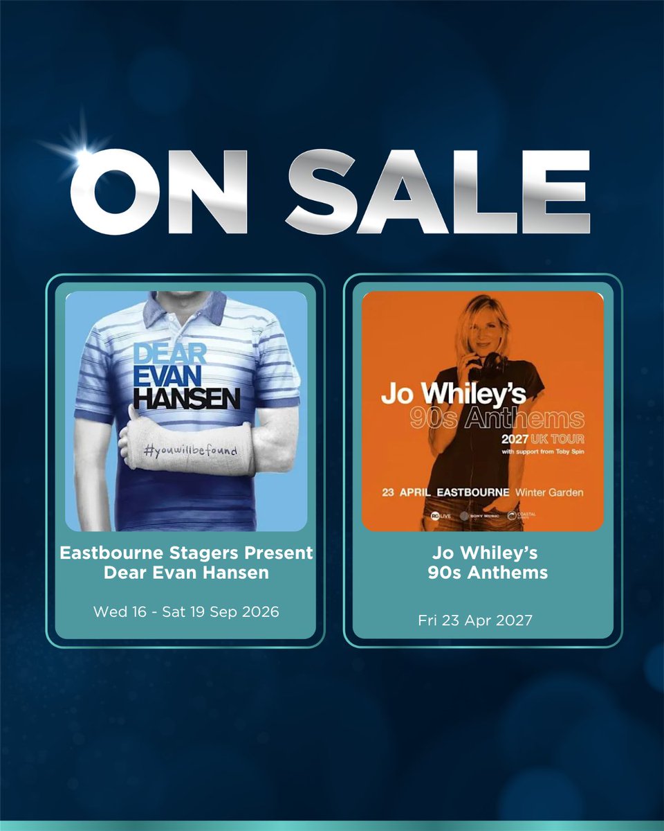 EBTheatres's tweet photo. ⭐Don't wait around!
Check out the shows on sale this week.
🎟️Book now with the link below. https://t.co/1MpLmn9JSn