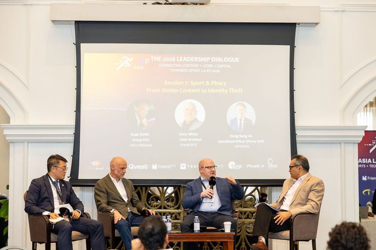 INTERPOL_TIGC's tweet photo. Digital piracy is evolving into a sophisticated, transnational crime. Project I-SOP joined the STF ASIA Leadership Dialogue to tackle these complex challenges and emphasized the necessity of global collaboration to protect against digital piracy. #DigitalPiracy #INTERPOL #ISOP https://t.co/1iyYd5WE1a