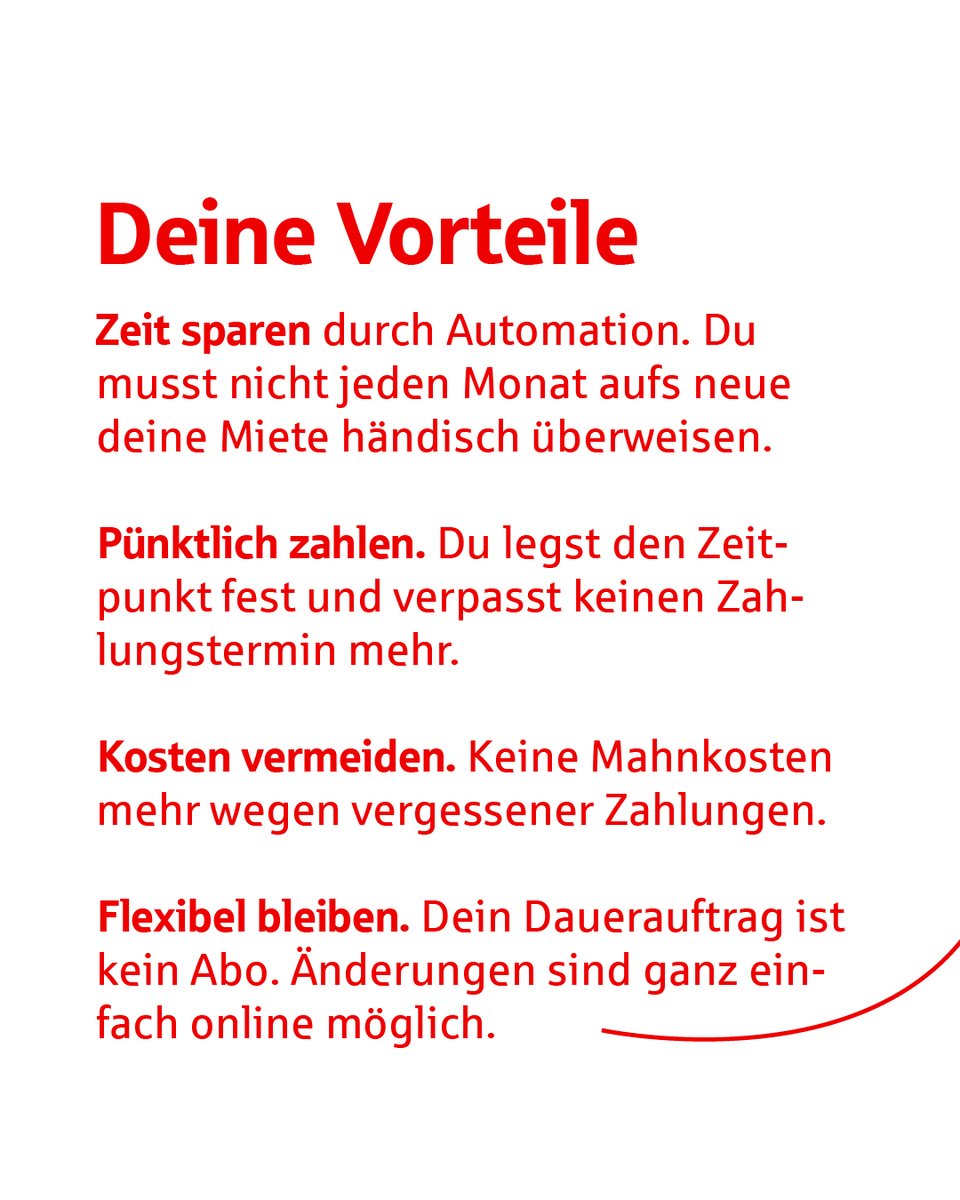 spkmk's tweet photo. Du überweist deine Miete Monat für Monat händisch? Das geht viel einfacher! 💡
Im Online-Banking kannst du unter "Banking" > "Daueraufträge" in wenigen Schritten deine Aufträge verwalten und z. B. die Überweisung deiner Miete automatisieren. ✅ https://t.co/oZuRtshaDg