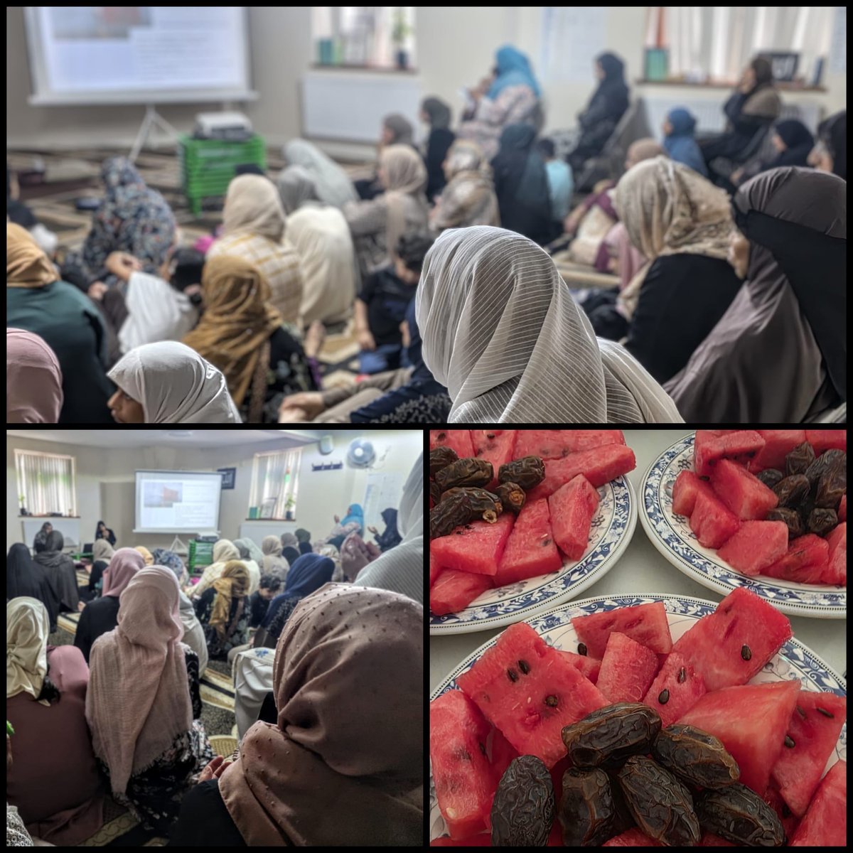 W_MuslimCollege's tweet photo. Alhumdulillah, a beautiful gathering of a complete recital of Al-Burdah Al-Hassaniyya Wal Hussayniyya in praise of the Ahlul Bayt. May Allah subhan wa ta'ala bless and reward all who attended the Salah ‘ala Al-Nabi ﷺ gathering with Ustadha Safina Fatima. https://t.co/UBwQJ3QVNN