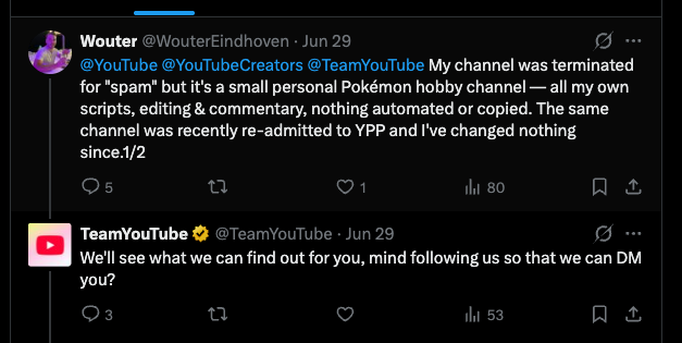 WouterEindhoven's tweet photo. @TeamYouTube Messaged you guys a few days ago, but I didn't received an answer yet. Could you help me out!? https://t.co/3VSmtpgp5S