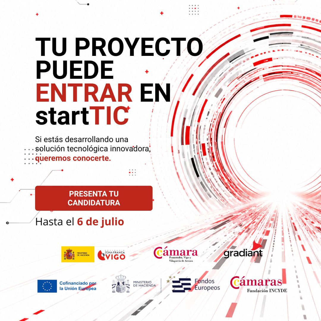 Gradiant's tweet photo. ¡Últimos días para inscribirse en #StartTIC! Si tienes una startup, spin-off, spin-out o un proyecto emprendedor en el ámbito TIC, esta es tu https://t.co/gjtkBibd3I Incubadora de Alta Tecnología de @Gradiant, @zonafrancavigo y @camarapvv ofrece acompañamiento especializado a 1/2 https://t.co/FagqqLNUUn