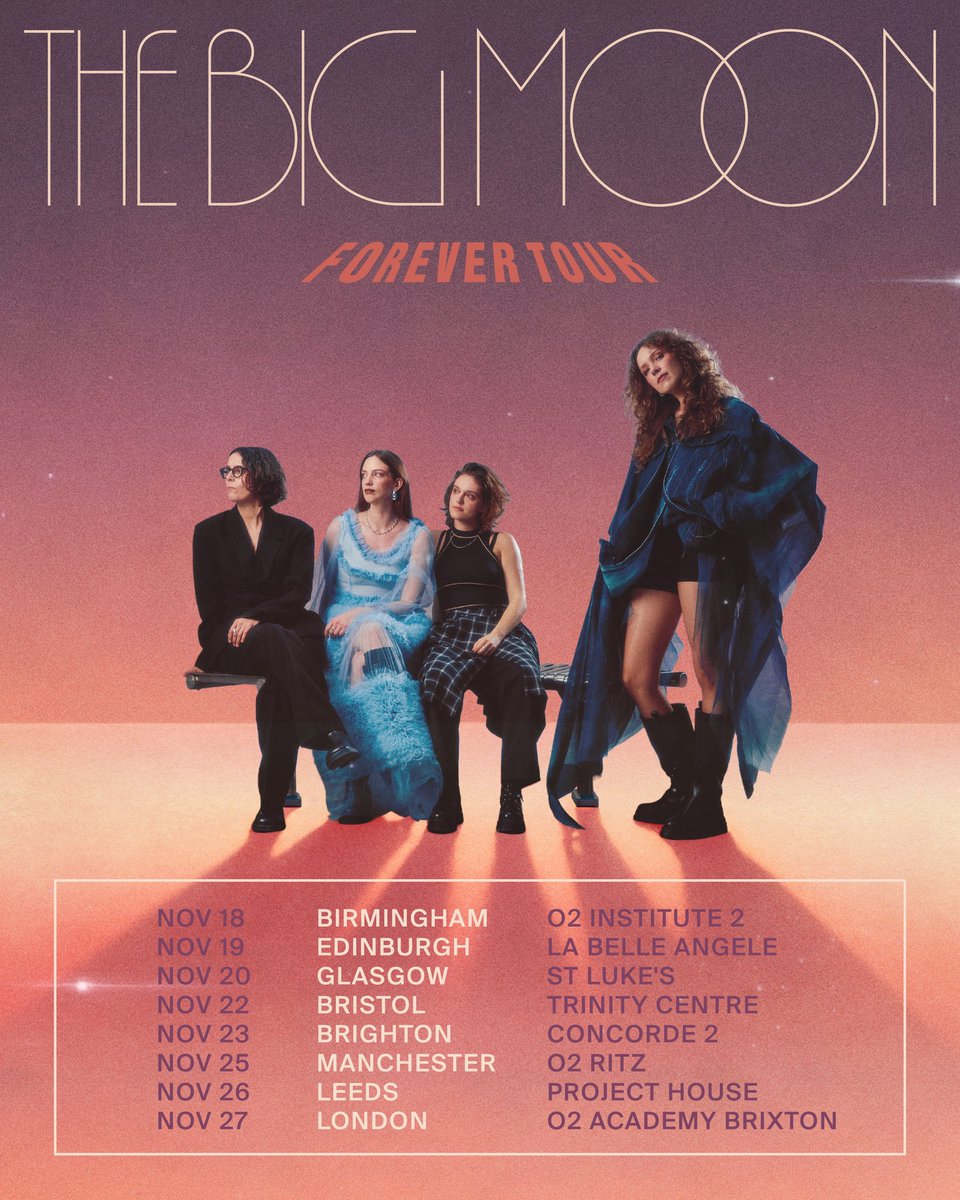 thebigmoon's tweet photo. Tickets for our biggest UK headline shows ever are on sale now!! So excited to be back so excited to play our new songs live can’t wait to see you all 🌙

https://t.co/gcA5NRUJs6 https://t.co/QxX38dgHPH