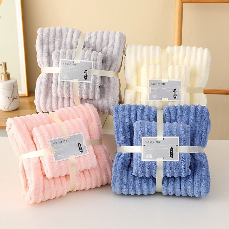 HEssentia's tweet photo. 2in1 Bath towel set super soft highly absorbent quick drying coral velvet bath towel.
6000 https://t.co/D1jgTnzbLL