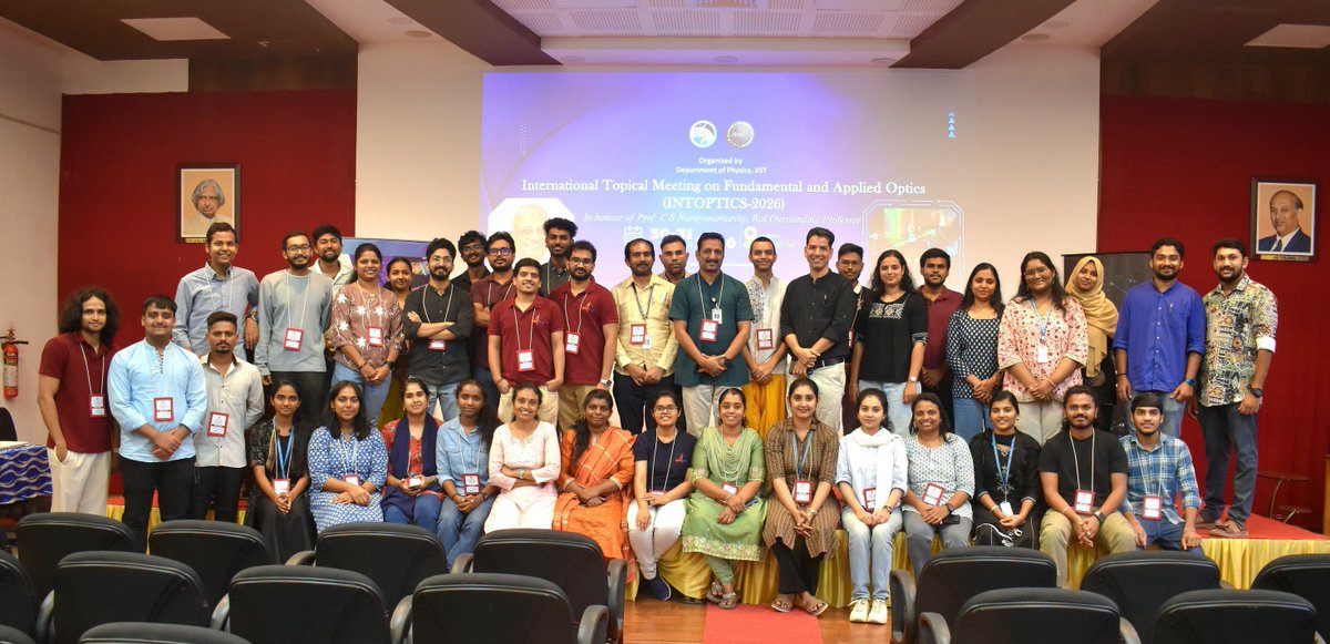 IIST_Trivandrum's tweet photo. "Optical Technologies for Space Missions: Fundamentals to Flight."
#INTOPTICS2026 #IIST #Optics #Photonics #AppliedOptics #fundamentaloptics https://t.co/btShjSYZWq