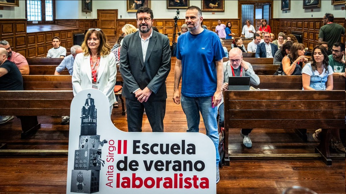 empleogob's tweet photo. El SE @jperezrey  participa en la II Escuela de Verano Laboralista Anita Sirgo en Oviedo.

🗣"El diálogo social funciona cuando hay equilibro negociador en la mesa. La Reforma Laboral o la Ley Rider determinaron la estabilidad y la calidad del empleo, también en las plataformas" https://t.co/On0VXcU9E3