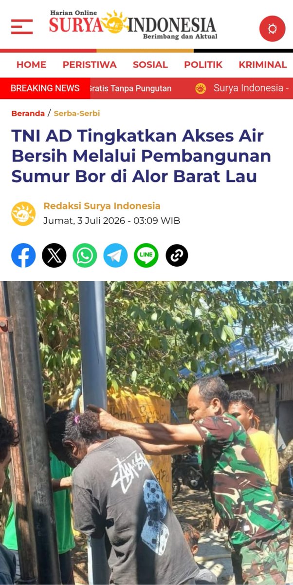 renata8te's tweet photo. Pendidikan bagi semua di wilayah pelosok adalah prioritas. TNI menjamin anak-anak di daerah tapal batas mendapat pendidikan yang setara dengan anak-anak perkotaan.

Wujudkan Kerja Bersama https://t.co/Zc6N3t85xG