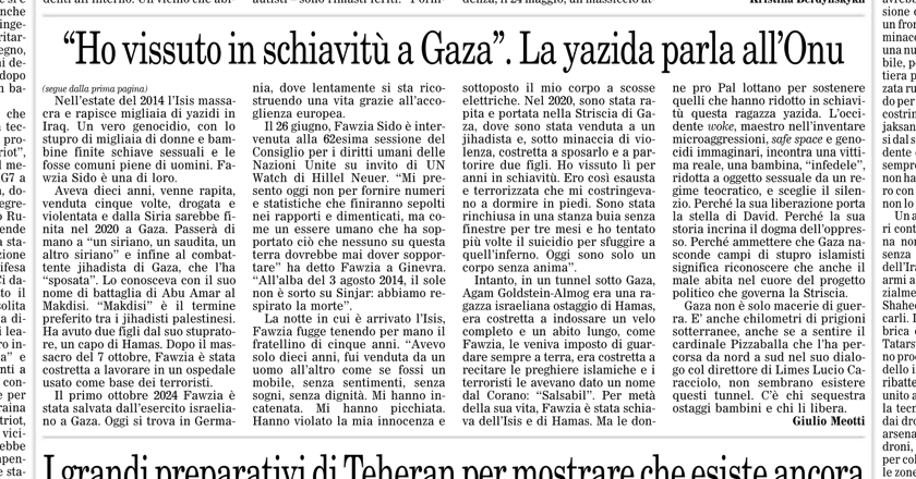 AntonioSocci1's tweet photo. Cari progressisti proPal, cattoproPal e caro card. Pizzaballa. Vedo che il 7 ottobre è stato archiviato, non se ne parla più (!!!), si parla solo e sempre di Gaza. Allora per favore leggete questa storia (dal Foglio). Come spiegate Gaza e la "causa palestinese" a questa ragazza? https://t.co/mRxPrAZvpe